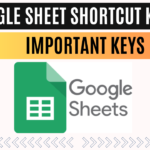 GOOGLE SHEET SHORTCUT KEYS