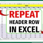 repeat header row in excel