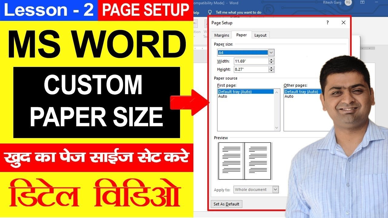 ✍MS Word Page Size Guide – A4, A3, Legal, Letter Custom Sizes Explained