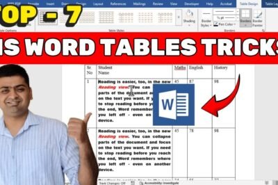 MS Word Table: 7 Best Tricks You Should Know 💻
