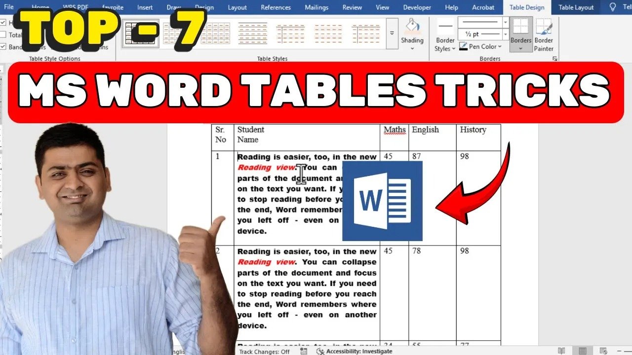MS Word Table: 7 Best Tricks You Should Know 💻