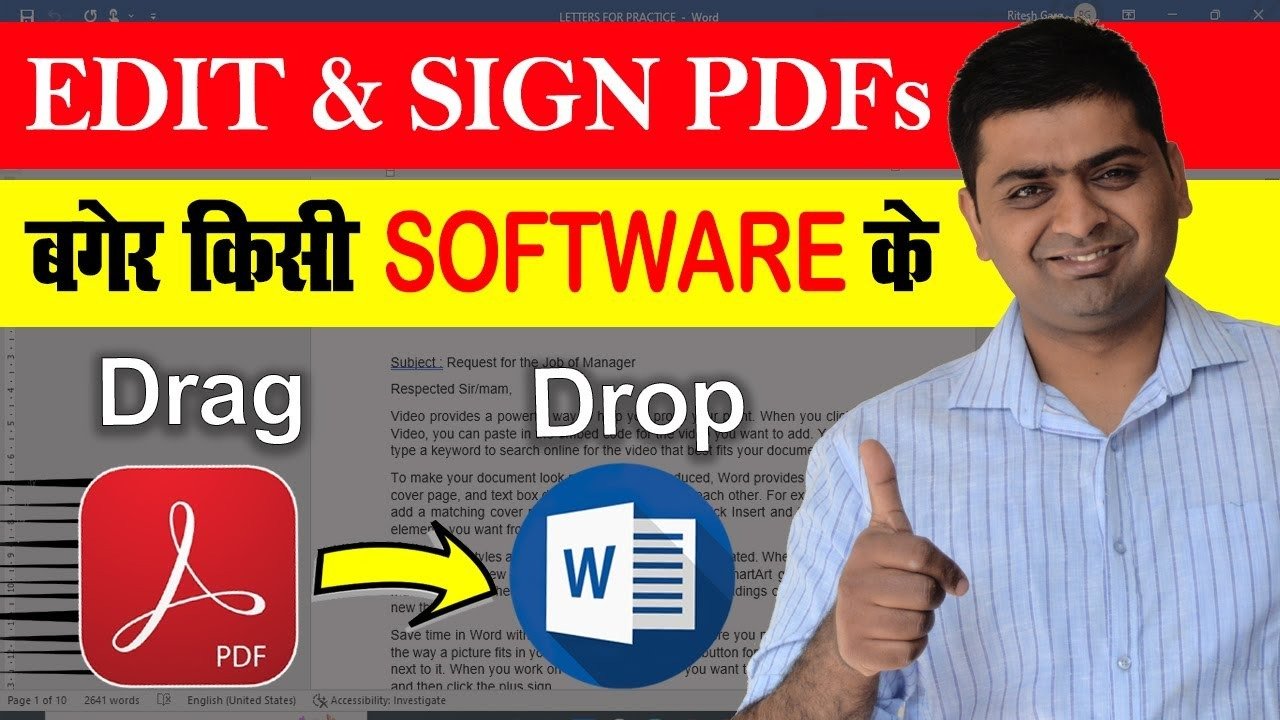 📝PDF FILE KO MS WORD MEIN EDIT  KAISE KAREIN:-