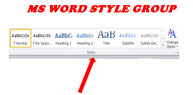 MS WORD STYLE GROUP