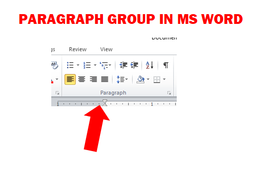 PARAGRAPH GROUP IN MS WORD